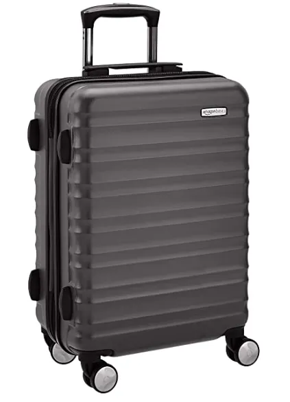 AmazonBasics Premium Hardside Spinner Luggage with Built-In TSA Lock - 55 cm