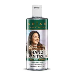 Arias Hand Sanitizer 500 ML Aloe Rs 123 amazon dealnloot