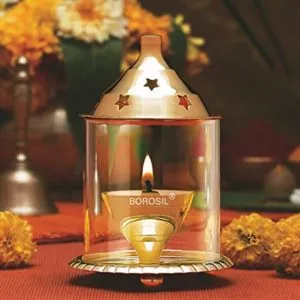 Borosil Akhand Diya Small Brass Rs 299 amazon dealnloot