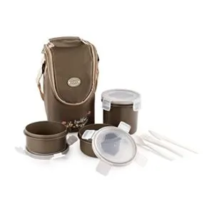 Cello Enjoy Plastic Lunch Box with 3 Rs 338 amazon dealnloot