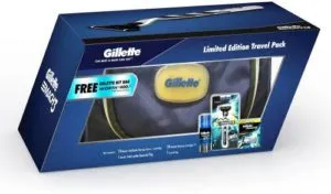 Gillette Mach 3 Travel Pack 4 Items Rs 374 flipkart dealnloot
