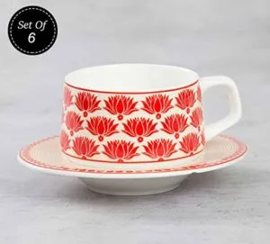 India Circus Ceramic Multicolor Cup and Saucer Rs 1106 amazon dealnloot