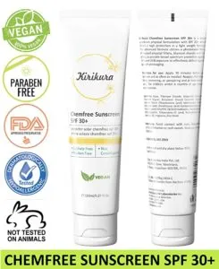 KIRIKURA Vegan Chemfree Sunscreen Broad Spectrum UVA Rs 159 amazon dealnloot