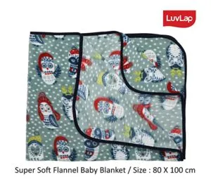 LuvLap Soft Flannel Baby Blanket 80cm x Rs 141 amazon dealnloot