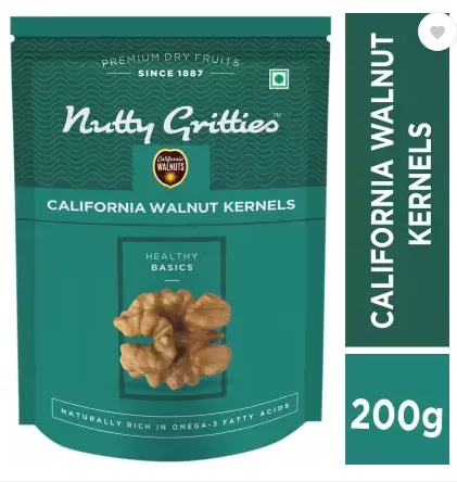 Nutty Gritties California Walnut Kernals Walnuts  (200 g)