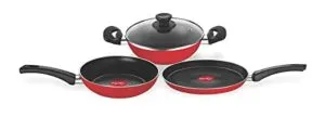 Pigeon Alba 4 PC Non Stick Cookware Rs 899 amazon dealnloot