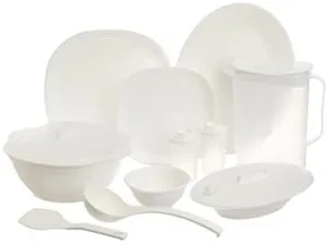 Signoraware Square Dinner Set 38 Pieces White Rs 1298 amazon dealnloot