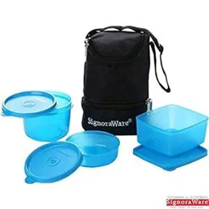 Signoraware Trio Plastic Lunch Box with Insulated Rs 292 amazon dealnloot