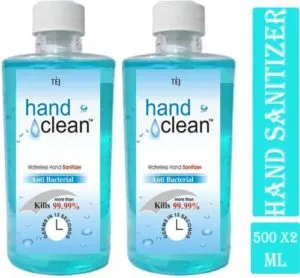 TEJ Waterless 500MLX2 Hand Sanitizer Bottle 2 Rs 206 flipkart dealnloot