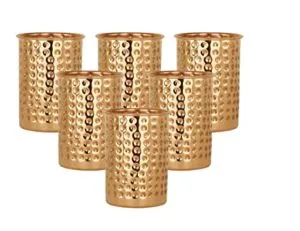 Taluka Handmade Hammered Copper Glass Cup Volume Rs 578 amazon dealnloot