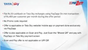 Tatasky Payzapp offer