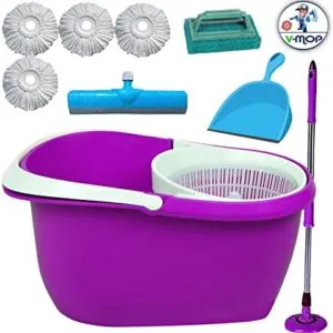 V Mop Unbreakable Bucket Spin Mop Made Rs 794 amazon dealnloot