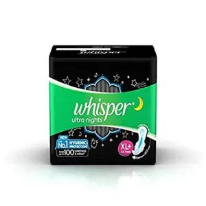 Whisper Ultra Overnight 44 Pieces XL Plus Rs 335 amazon dealnloot