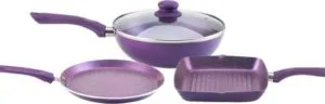 Wonderchef Orchid Premium Plus Set Cookware Set Rs 1549 flipkart dealnloot