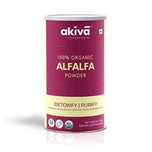 Akiva Superfoods Certified Organic Alfalfa Seeds Powder Rs 100 amazon dealnloot