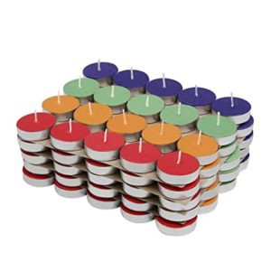 Amazon Brand Solimo Colored Wax Tealight Candles Rs 249 amazon dealnloot