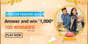 Amazon Fashion Quiz Answers