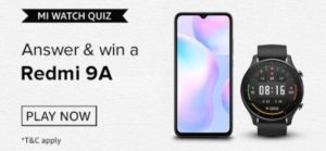 Amazon MI Watch Quiz Answers