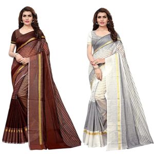 Anni Designer Cotton Saree With Blouse Piece Rs 325 amazon dealnloot