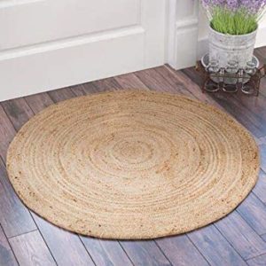 Carpet Master Handwoven Jute Square Rug Natural Rs 105 amazon dealnloot