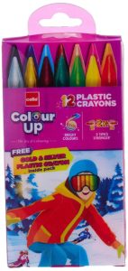  Cello Pens ColourUp Plastic Crayon Tictac Pouch