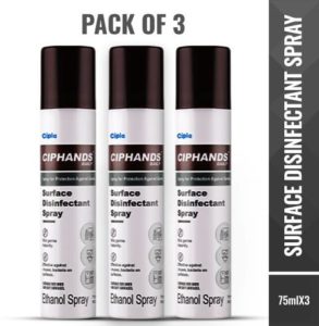 Cipla Ciphands Surface Disinfectant Spray 225 ml Rs 297 flipkart dealnloot
