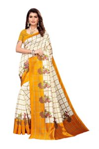 Clothzy Women s Art Silk Saree With Rs 99 amazon dealnloot