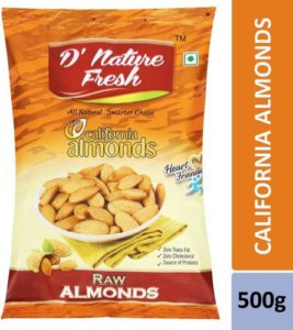 D NATURE FRESH California Almonds 500g Pouch Rs 200 flipkart dealnloot