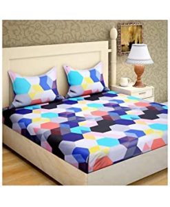ENGUNIAS 180TC 3D Polycotton Double bedsheets with Rs 200 amazon dealnloot