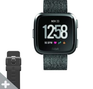 Fitbit Versa Special Edition Smartwatch Charcoal Strap Rs 7999 flipkart dealnloot