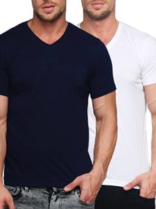 GRITSTONES Drak Navy White V Neck T Rs 249 amazon dealnloot