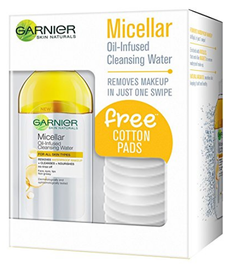 Garnier Micellar Water Bi Phase Makeup Remover With Cotton Pad, 125ml