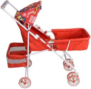 KIDS PRAM ZONE PRAM Stroller 2 Red Rs 1790 flipkart dealnloot