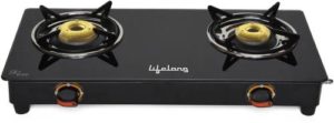 Lifelong LLGS118 Glass Manual Gas Stove 2 Rs 1399 flipkart dealnloot