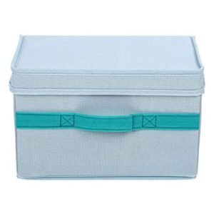MINISO Storage Box With Lid Small Blue Rs 193 amazon dealnloot