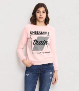 Metronaut Full Sleeve Printed Women Sweatshirt Rs 269 flipkart dealnloot