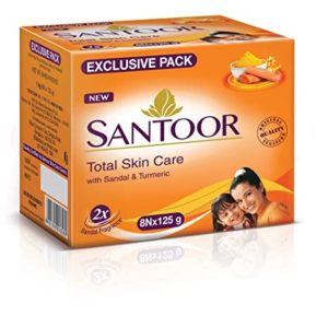 Santoor Sandal Turmeric Bar for Total Skin Rs 124 amazon dealnloot