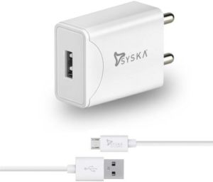 Syska WC2 1A WH Fast Charger 2 Rs 199 flipkart dealnloot