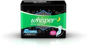Whisper Ultra Night Sanitary pads XL Plus Rs 299 flipkart dealnloot