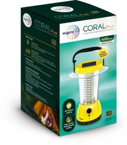 Wipro Coral Plus Rechargable Solar LED Lantern Rs 799 flipkart dealnloot
