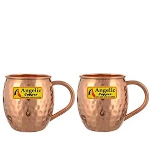 Angelic Copper Hammered Cup with Copper Handle Rs 402 amazon dealnloot