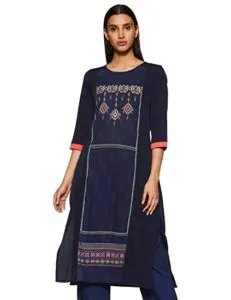Avah Women s synthetic straight Kurti Rs 199 amazon dealnloot
