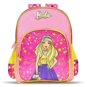 Barbie 20 Ltrs Pink School Backpack MBE Rs 285 amazon dealnloot