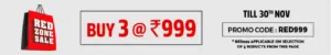 Buy any 3 clothes at Rs 999