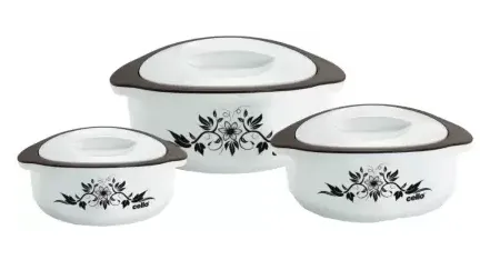 Cello Hot Meal Pack of 3 Thermoware Casserole Set  (500 ml, 1500 ml, 850 ml)