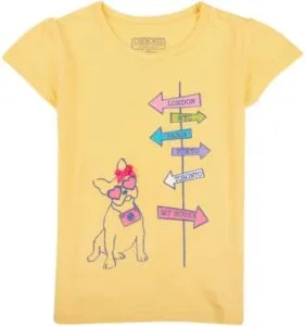 Cherokee Girls Printed Cotton Blend T Shirt Rs 103 flipkart dealnloot