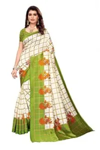 Clothzy Women s Art Silk Saree With Rs 99 amazon dealnloot
