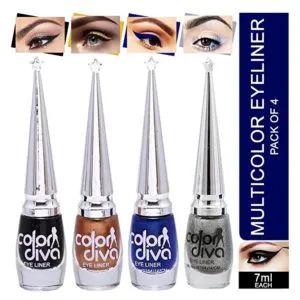 Color Diva Eyeliner Black Blue Golden Silver Rs 225 amazon dealnloot