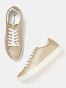 Dressberry Women Gold Toned Sneakers Sneakers For Rs 339 flipkart dealnloot