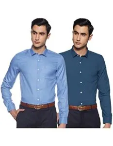 EX Men s Solid Regular Fit Formal Rs 299 amazon dealnloot